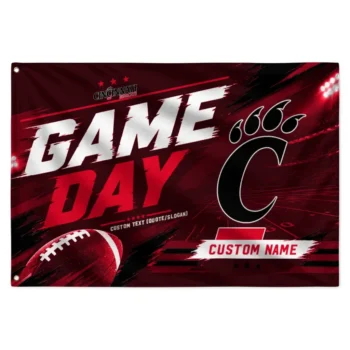 Cincinnati Bearcats House Flag Custom Action Streaks Red Best Selling