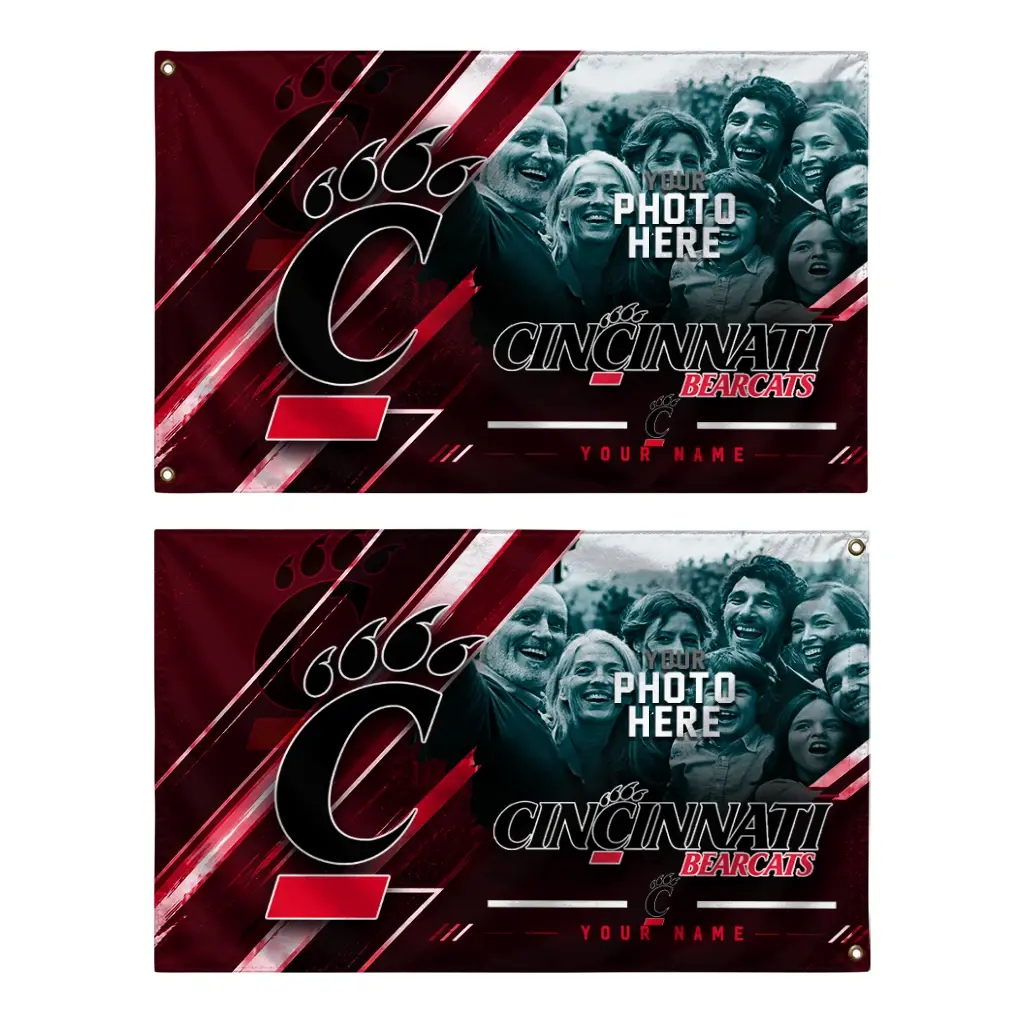 Cincinnati Bearcats House Flag Custom Diagonal Stripes Red Fashion Forward Cincinnati Bearcats House Flag Custom Diagonal Stripes Red Fashion Forward