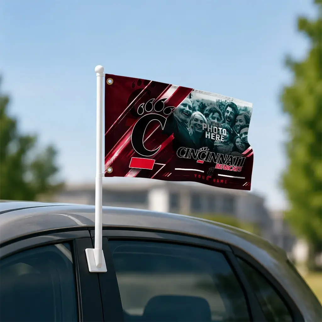 Cincinnati Bearcats House Flag Custom Diagonal Stripes Red Latest Model Cincinnati Bearcats House Flag Custom Diagonal Stripes Red Latest Model
