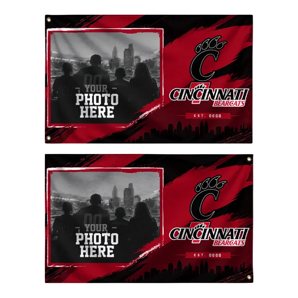 Cincinnati Bearcats House Flag Customized Framed Photo Red Black Fashion Forward Cincinnati Bearcats House Flag Customized Framed Photo Red Black Fashion Forward
