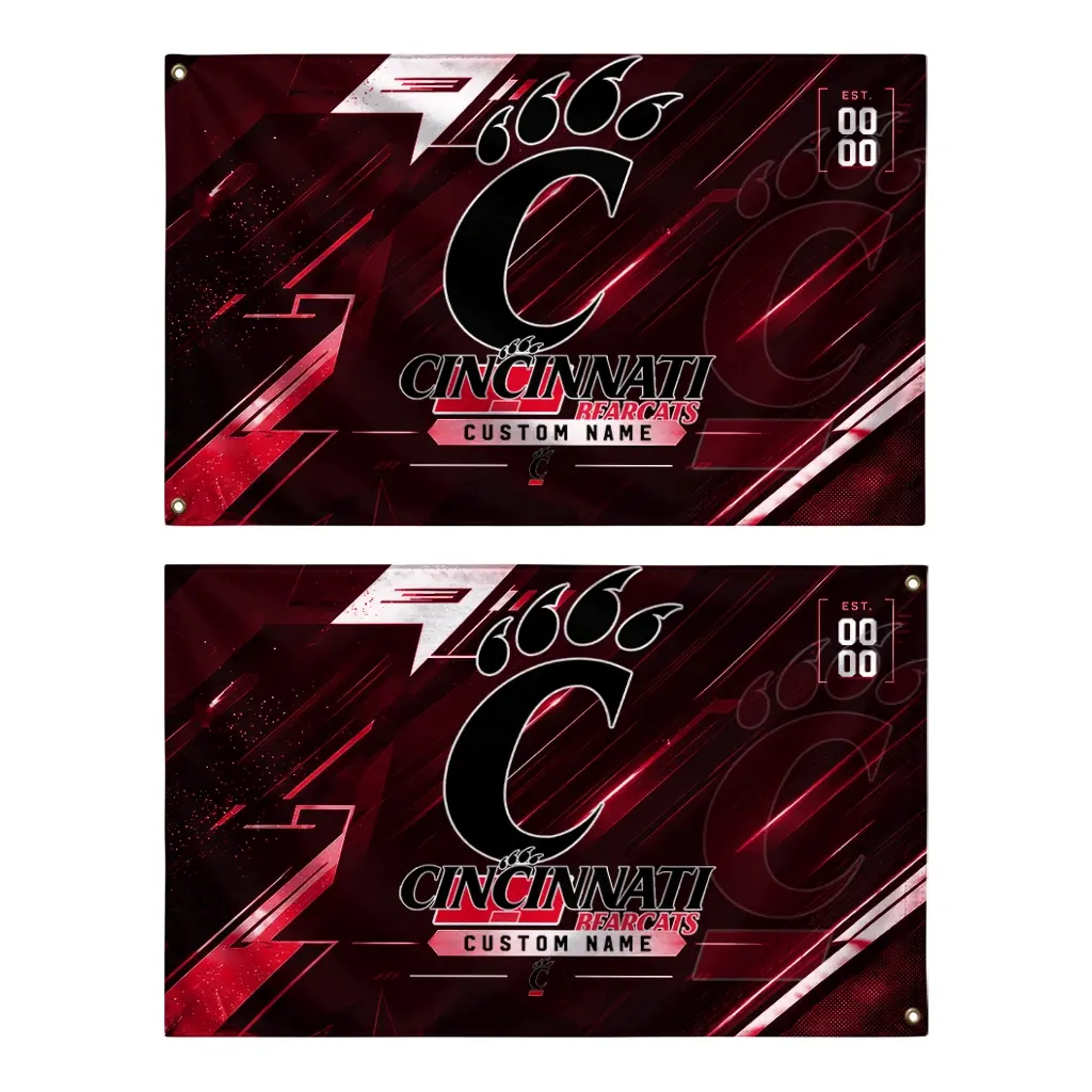 Cincinnati Bearcats House Flag Customized Speed Slashes Red Fashion Forward Cincinnati Bearcats House Flag Customized Speed Slashes Red Fashion Forward