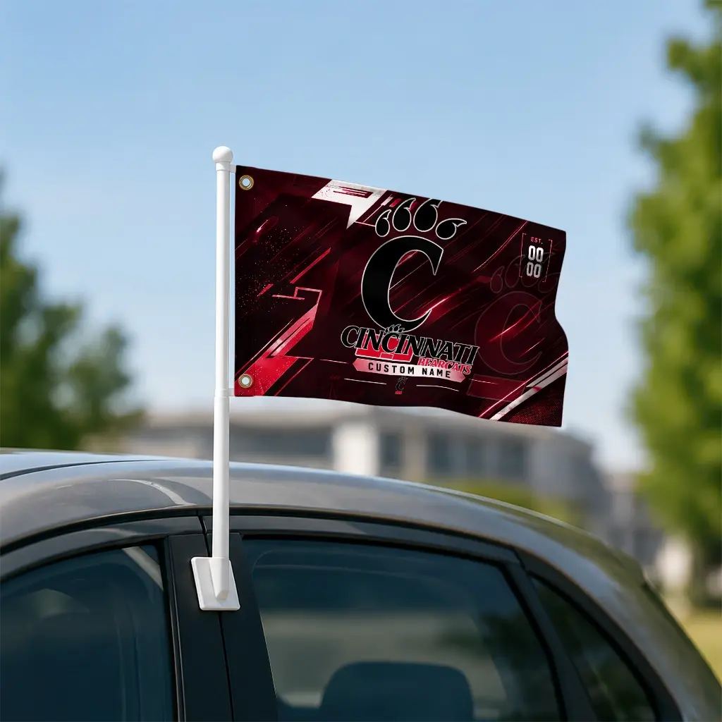 Cincinnati Bearcats House Flag Customized Speed Slashes Red Latest Model Cincinnati Bearcats House Flag Customized Speed Slashes Red Latest Model