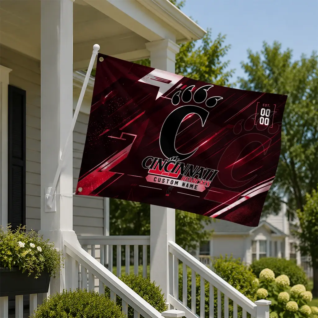 Cincinnati Bearcats House Flag Customized Speed Slashes Red New Arrival Cincinnati Bearcats House Flag Customized Speed Slashes Red New Arrival