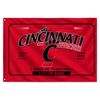 Cincinnati Bearcats House Flag Personalized Ornate Border Red Best Selling