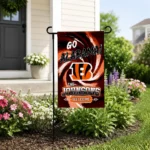 Cincinnati Bengals Garden Flag Custom Swirl Vortex Orange Best Selling