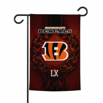 Cincinnati Bengals Garden Flag Customized Laurel Wreath Orange Best Selling