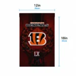 Cincinnati Bengals Garden Flag Customized Laurel Wreath Orange Best Selling