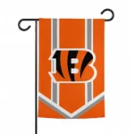 Cincinnati Bengals Garden Flag Personalized Chevron Stripes Orange Best Selling