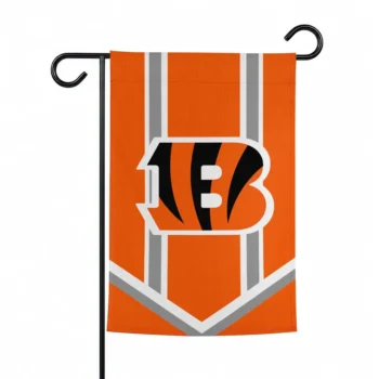Cincinnati Bengals Garden Flag Personalized Chevron Stripes Orange Best Selling