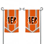 Cincinnati Bengals Garden Flag Personalized Chevron Stripes Orange Best Selling