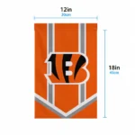 Cincinnati Bengals Garden Flag Personalized Chevron Stripes Orange Best Selling