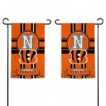 Cincinnati Bengals Garden Flag Personalized Circle Medallion Orange Best Selling