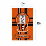 Cincinnati Bengals Garden Flag Personalized Circle Medallion Orange Best Selling