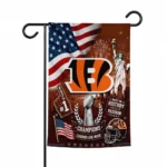 Cincinnati Bengals Garden Flag - Personalized Icon Collage Orange