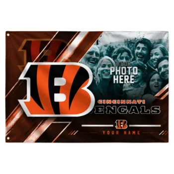 Cincinnati Bengals House Flag Custom Diagonal Stripes Orange Best Selling