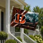 Cincinnati Bengals House Flag Custom Diagonal Stripes Orange Best Selling