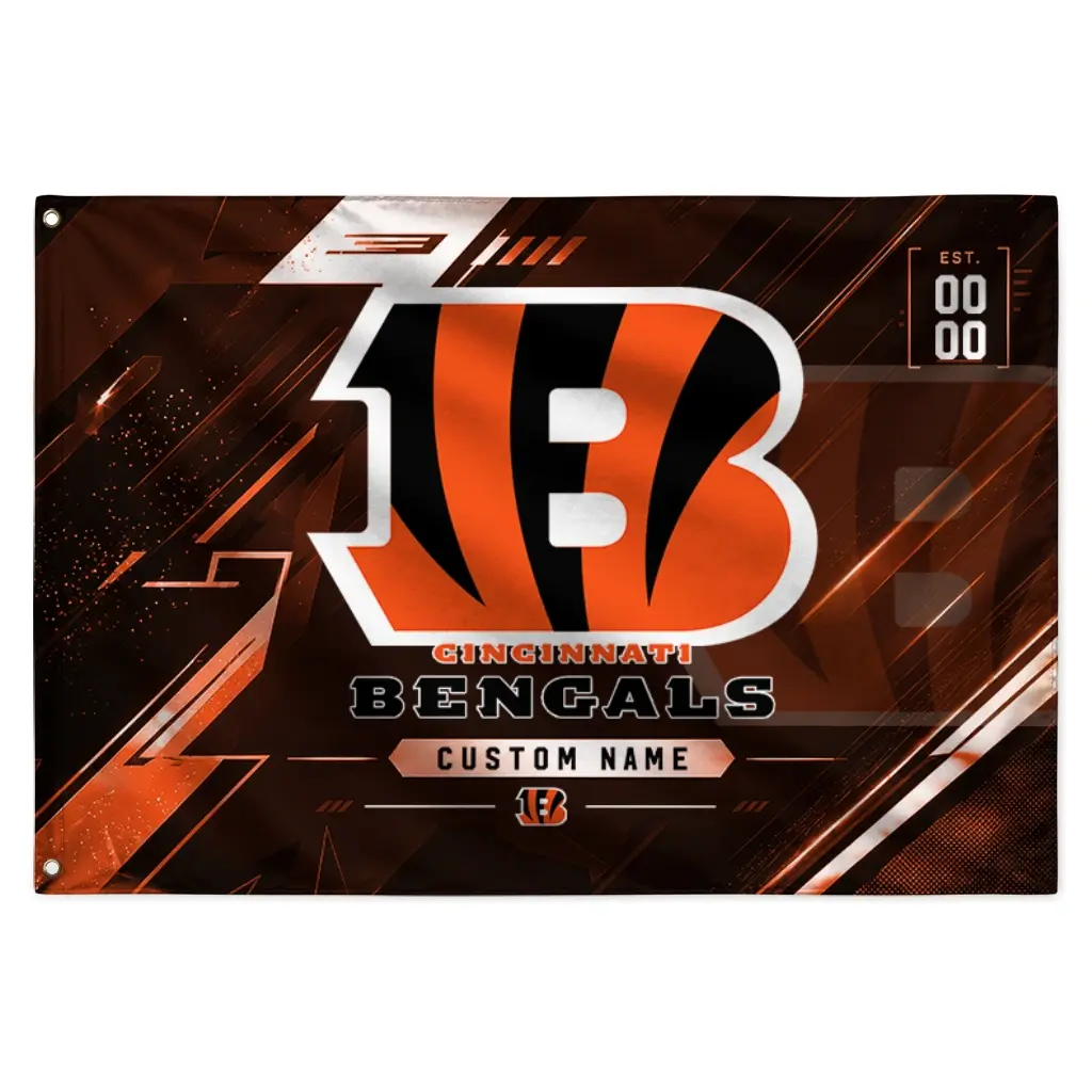Cincinnati Bengals House Flag Customized Speed Slashes Orange Best Selling Cincinnati Bengals House Flag Customized Speed Slashes Orange Best Selling