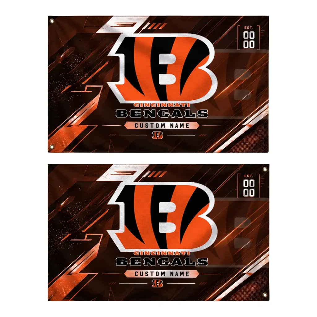 Cincinnati Bengals House Flag Customized Speed Slashes Orange Fashion Forward Cincinnati Bengals House Flag Customized Speed Slashes Orange Fashion Forward