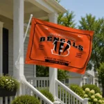 Cincinnati Bengals House Flag Personalized Ornate Border Orange Best Selling
