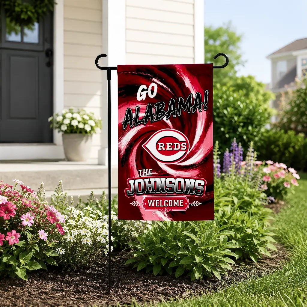 Cincinnati Reds Garden Flag Custom Swirl Vortex Red New Arrival Cincinnati Reds Garden Flag Custom Swirl Vortex Red New Arrival