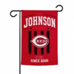 Cincinnati Reds Garden Flag Customized Distressed Stripes Red Best Selling