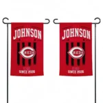 Cincinnati Reds Garden Flag Customized Distressed Stripes Red Best Selling
