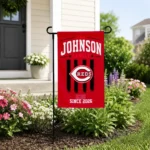 Cincinnati Reds Garden Flag Customized Distressed Stripes Red Best Selling