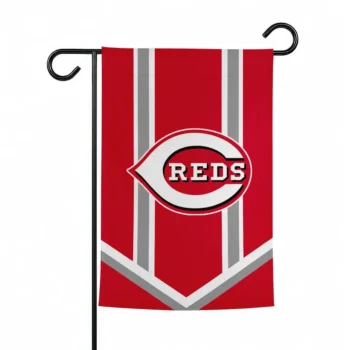 Cincinnati Reds Garden Flag Personalized Chevron Stripes Red Best Selling