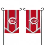 Cincinnati Reds Garden Flag Personalized Chevron Stripes Red Best Selling