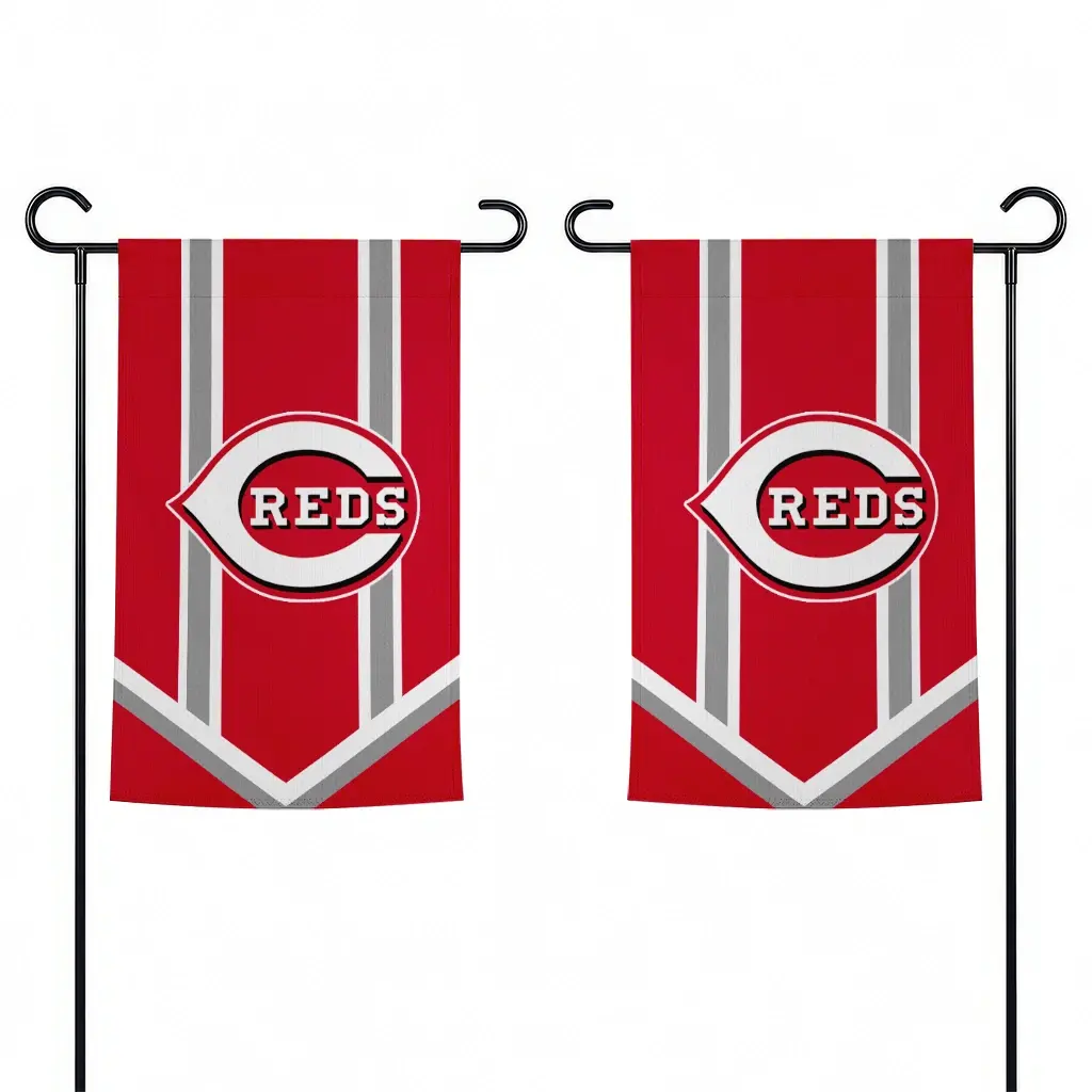 Cincinnati Reds Garden Flag Personalized Chevron Stripes Red Fashion Forward Cincinnati Reds Garden Flag Personalized Chevron Stripes Red Fashion Forward