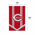 Cincinnati Reds Garden Flag Personalized Chevron Stripes Red Best Selling