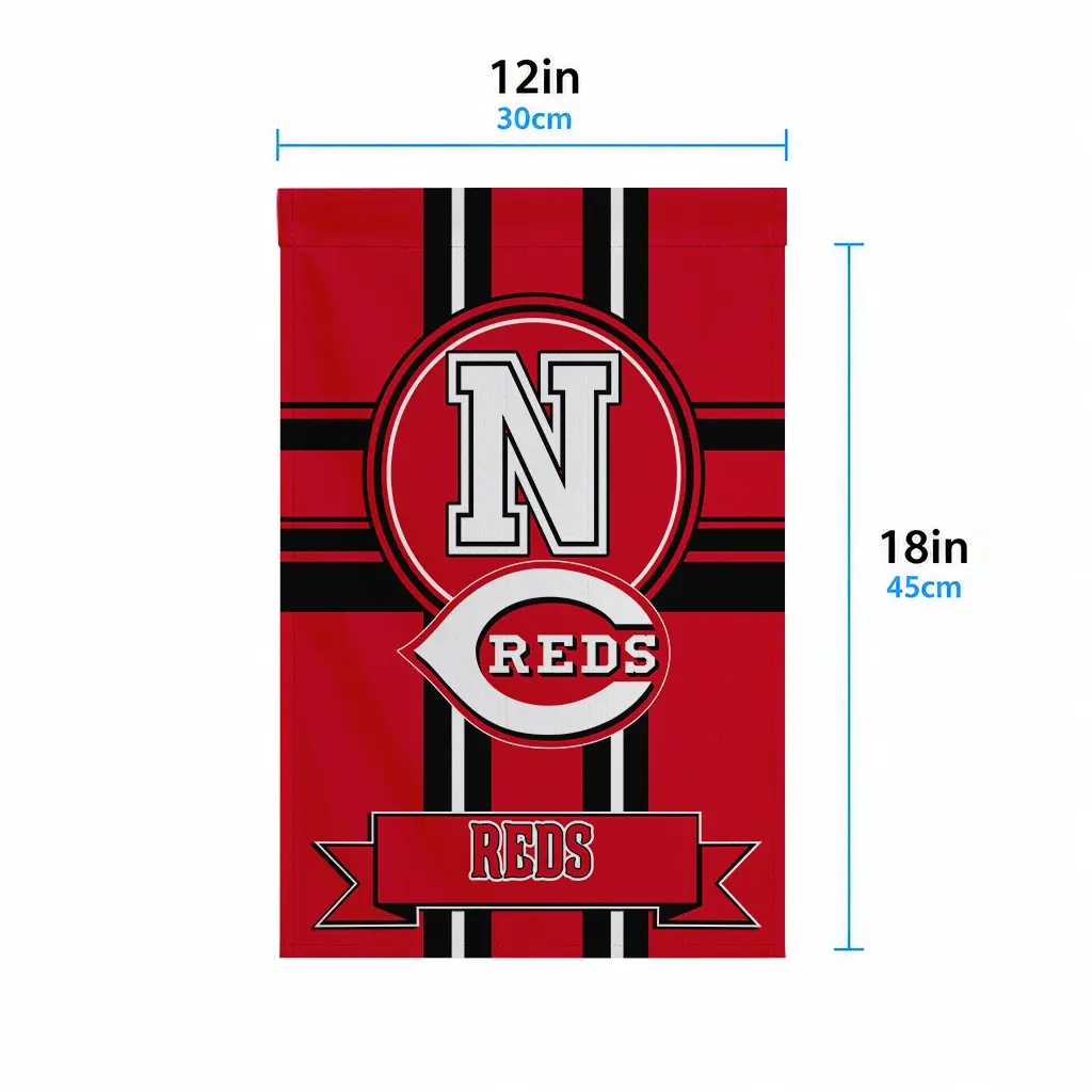 Cincinnati Reds Garden Flag Personalized Circle Medallion Red High Quality Cincinnati Reds Garden Flag Personalized Circle Medallion Red High Quality