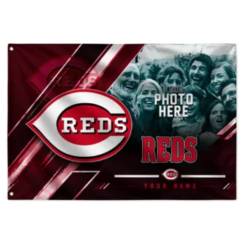 Cincinnati Reds House Flag Custom Diagonal Stripes Red Best Selling