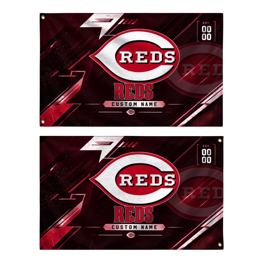 Cincinnati Reds House Flag Customized Speed Slashes Red Fashion Forward Cincinnati Reds House Flag Customized Speed Slashes Red Fashion Forward