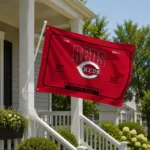 Cincinnati Reds House Flag Personalized Ornate Border Red Best Selling