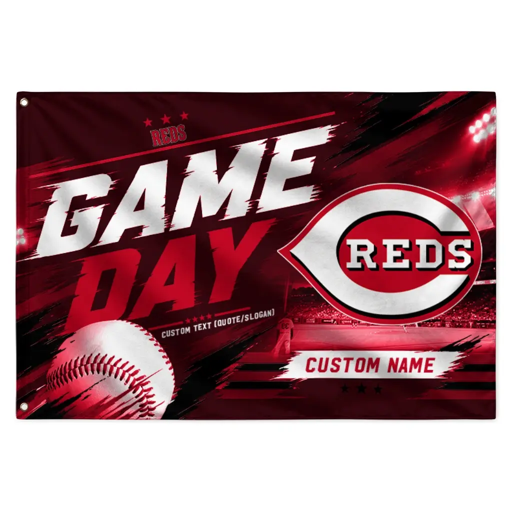 Cincinnati Reds House Flag Personalized Tech Panels Red Best Selling Cincinnati Reds House Flag Personalized Tech Panels Red Best Selling
