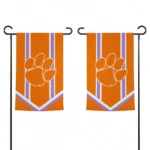 Clemson Tigers Garden Flag Custom Chevron Stripes Orange Best Selling