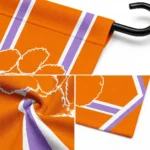Clemson Tigers Garden Flag Custom Chevron Stripes Orange Best Selling