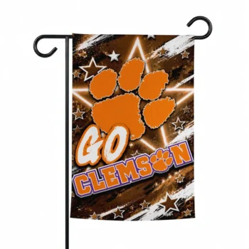 Clemson Tigers Garden Flag Customized Glowing Star Orange Best Selling