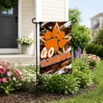 Clemson Tigers Garden Flag Customized Glowing Star Orange Best Selling