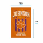 Clemson Tigers Garden Flag Personalized Distressed Stripes Orange Best Selling