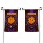 Clemson Tigers Garden Flag Personalized Laurel Wreath Orange Best Selling