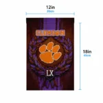 Clemson Tigers Garden Flag Personalized Laurel Wreath Orange Best Selling