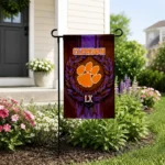 Clemson Tigers Garden Flag Personalized Laurel Wreath Orange Best Selling