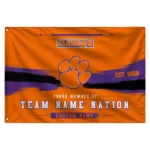 Clemson Tigers House Flag Custom Brushed Streaks Orange Best Selling