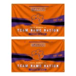 Clemson Tigers House Flag Custom Brushed Streaks Orange Best Selling