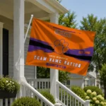 Clemson Tigers House Flag Custom Brushed Streaks Orange Best Selling