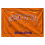 Clemson Tigers House Flag Custom Ornate Border Orange Best Selling