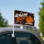 Clemson Tigers House Flag Customized Action Streaks Orange Best Selling