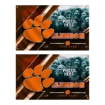 Clemson Tigers House Flag Customized Diagonal Stripes Orange Best Selling
